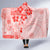 Fiji Masi With Hibiscus Tapa Tribal Hooded Blanket Red Pastel LT01 - Polynesian Pride