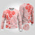 Fiji Masi With Hibiscus Tapa Tribal Ugly Christmas Sweater Red Pastel LT01 Red - Polynesian Pride