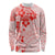 Fiji Masi With Hibiscus Tapa Tribal Long Sleeve Shirt Red Pastel LT01 Unisex Red - Polynesian Pride