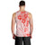 Fiji Masi With Hibiscus Tapa Tribal Men Tank Top Red Pastel LT01 - Polynesian Pride