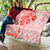 Fiji Masi With Hibiscus Tapa Tribal Quilt Red Pastel LT01 - Polynesian Pride