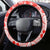 Fiji Masi With Hibiscus Tapa Tribal Steering Wheel Cover Red Pastel