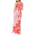 Fiji Masi With Hibiscus Tapa Tribal Tank Maxi Dress Red Pastel LT01 - Polynesian Pride