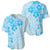 Fiji Masi With Hibiscus Tapa Tribal Baseball Jersey Sky Blue Pastel LT01 - Polynesian Pride