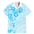 Fiji Masi With Hibiscus Tapa Tribal Family Matching Mermaid Dress and Hawaiian Shirt Sky Blue Pastel LT01 Dad's Shirt - Short Sleeve Blue - Polynesian Pride