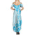 Fiji Masi With Hibiscus Tapa Tribal Family Matching Summer Maxi Dress and Hawaiian Shirt Sky Blue Pastel LT01 - Polynesian Pride