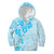 Fiji Masi With Hibiscus Tapa Tribal Kid Hoodie Sky Blue Pastel LT01 Blue - Polynesian Pride