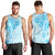 Fiji Masi With Hibiscus Tapa Tribal Men Tank Top Sky Blue Pastel LT01 - Polynesian Pride