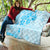 Fiji Masi With Hibiscus Tapa Tribal Quilt Sky Blue Pastel LT01 - Polynesian Pride