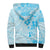 Fiji Masi With Hibiscus Tapa Tribal Sherpa Hoodie Sky Blue Pastel LT01 - Polynesian Pride