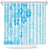 Fiji Masi With Hibiscus Tapa Tribal Shower Curtain Sky Blue Pastel LT01 Blue - Polynesian Pride