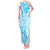 Fiji Masi With Hibiscus Tapa Tribal Tank Maxi Dress Sky Blue Pastel LT01 Women Blue - Polynesian Pride