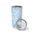 Fiji Masi With Hibiscus Tapa Tribal Tumbler Cup Sky Blue Pastel