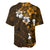 Fiji Masi With Hibiscus Tapa Tribal Baseball Jersey Gold Version LT01 - Polynesian Pride