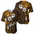 Fiji Masi With Hibiscus Tapa Tribal Baseball Jersey Gold Version LT01 - Polynesian Pride