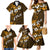 Fiji Masi With Hibiscus Tapa Tribal Family Matching Mermaid Dress and Hawaiian Shirt Gold Version LT01 - Polynesian Pride