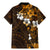 Fiji Masi With Hibiscus Tapa Tribal Family Matching Mermaid Dress and Hawaiian Shirt Gold Version LT01 - Polynesian Pride