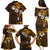 Fiji Masi With Hibiscus Tapa Tribal Family Matching Puletasi Dress and Hawaiian Shirt Gold Version LT01 - Polynesian Pride