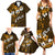 Fiji Masi With Hibiscus Tapa Tribal Family Matching Summer Maxi Dress and Hawaiian Shirt Gold Version LT01 - Polynesian Pride