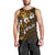 Fiji Masi With Hibiscus Tapa Tribal Men Tank Top Gold Version LT01 - Polynesian Pride