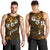 Fiji Masi With Hibiscus Tapa Tribal Men Tank Top Gold Version LT01 - Polynesian Pride