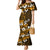 Fiji Masi With Hibiscus Tapa Tribal Mermaid Dress Gold Version LT01 Women Gold - Polynesian Pride