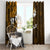 Fiji Masi With Hibiscus Tapa Tribal Window Curtain Gold Version LT01 - Polynesian Pride