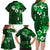 Fiji Masi Family Matching Long Sleeve Bodycon Dress and Hawaiian Shirt Fijian Hibiscus Tapa Green Version LT01 - Polynesian Pride