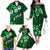 Fiji Masi Family Matching Off Shoulder Long Sleeve Dress and Hawaiian Shirt Fijian Hibiscus Tapa Green Version LT01 - Polynesian Pride