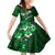 Fiji Masi Family Matching Short Sleeve Bodycon Dress and Hawaiian Shirt Fijian Hibiscus Tapa Green Version LT01 Daughter's Dress Green - Polynesian Pride