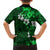 Fiji Masi Family Matching Summer Maxi Dress and Hawaiian Shirt Fijian Hibiscus Tapa Green Version LT01 - Polynesian Pride