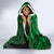 Fiji Masi Hooded Blanket Fijian Hibiscus Tapa Green Version LT01 - Polynesian Pride