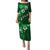 Fiji Masi Puletasi Fijian Hibiscus Tapa Green Version LT01 Long Dress Green - Polynesian Pride