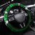 Fiji Masi Steering Wheel Cover Fijian Hibiscus Tapa Green Version