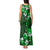 Fiji Masi Tank Maxi Dress Fijian Hibiscus Tapa Green Version LT01 - Polynesian Pride