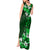 Fiji Masi Tank Maxi Dress Fijian Hibiscus Tapa Green Version LT01 - Polynesian Pride