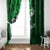 Fiji Masi Window Curtain Fijian Hibiscus Tapa Green Version LT01 - Polynesian Pride