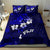 Fiji Masi Bedding Set Fijian Hibiscus Navy Blue Gold Version LT01 - Polynesian Pride