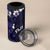 Fiji Masi 4 in 1 Can Cooler Tumbler Fijian Hibiscus Tapa Navy Blue Version