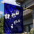 Fiji Masi Garden Flag Fijian Hibiscus Navy Blue Gold Version LT01 - Polynesian Pride