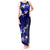 Fiji Masi Tank Maxi Dress Fijian Hibiscus Navy Blue Gold Version LT01 Women Blue - Polynesian Pride