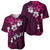 Fiji Masi Baseball Jersey Fijian Hibiscus Tapa Pink Version LT01 - Polynesian Pride