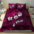 Fiji Masi Bedding Set Fijian Hibiscus Tapa Pink Version LT01 - Polynesian Pride