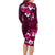 Fiji Masi Family Matching Long Sleeve Bodycon Dress and Hawaiian Shirt Fijian Hibiscus Tapa Pink Version LT01 - Polynesian Pride