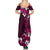 Fiji Masi Family Matching Summer Maxi Dress and Hawaiian Shirt Fijian Hibiscus Tapa Pink Version LT01 - Polynesian Pride