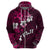 Fiji Masi Hoodie Fijian Hibiscus Tapa Pink Version LT01 - Polynesian Pride