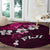 Fiji Masi Round Carpet Fijian Hibiscus Tapa Pink Version LT01 - Polynesian Pride