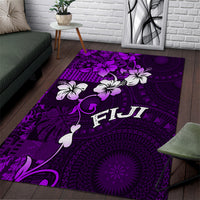 Fiji Masi Area Rug Fijian Hibiscus Tapa Purple Version LT01 Purple - Polynesian Pride