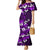 Fiji Masi Family Matching Mermaid Dress and Hawaiian Shirt Fijian Hibiscus Tapa Purple Version LT01 Mom's Dress Purple - Polynesian Pride