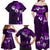 Fiji Masi Family Matching Off Shoulder Maxi Dress and Hawaiian Shirt Fijian Hibiscus Tapa Purple Version LT01 - Polynesian Pride